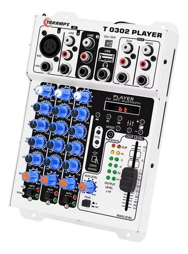 Mesa De Som Taramps T0302 Player 3 Canais 2 Saídas 12v Rgb Mesa De Som Taramps T0302 Player 3 Canais 2 Saídas 12v Rgb